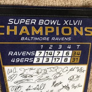 Super bowl Baltimore ravens & 49 era w all signed